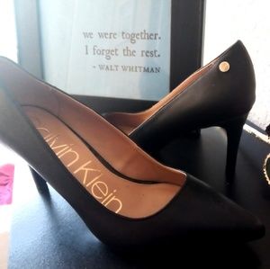 Calvin Klein Black Stiletto Heels Size 6.5